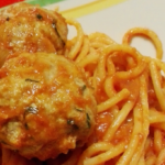 Spaghetti with meatballs